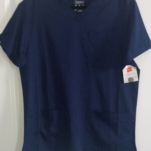 Hanes Men's 3 Pocket V-Neck Scrub Top